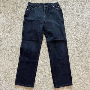 Harley Davidson Jeans High Rise Womens Size 12 Classic Fit Black Denim 32x30 Y2K